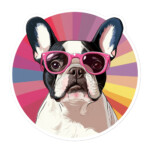 French Bulldog Sticker - Round 27