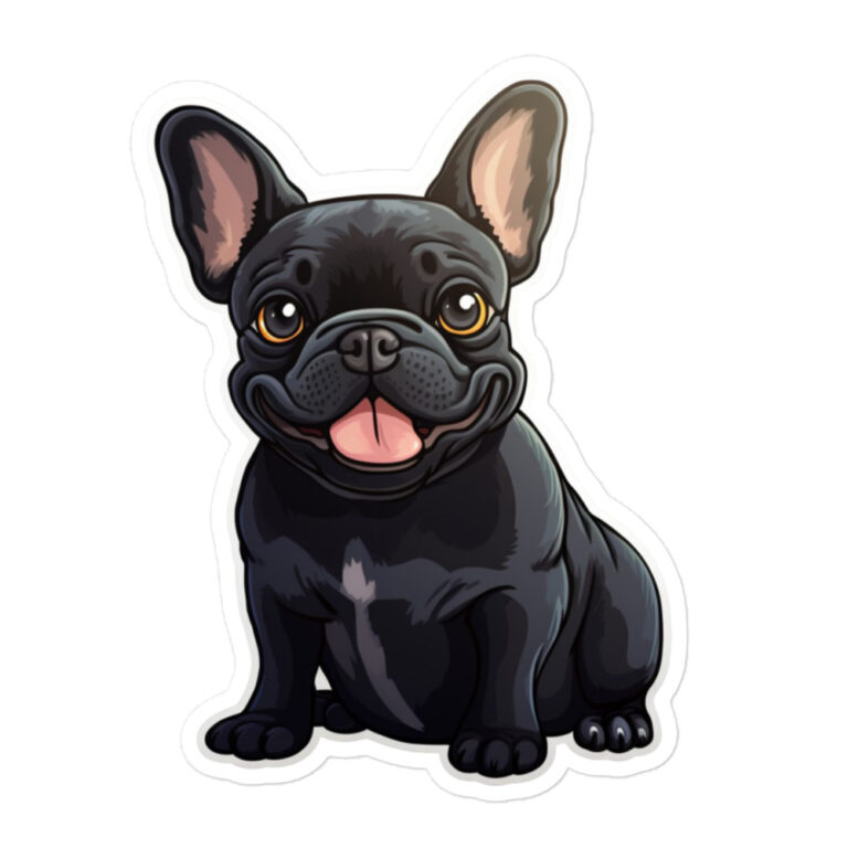 french bulldog sticker - sit 78