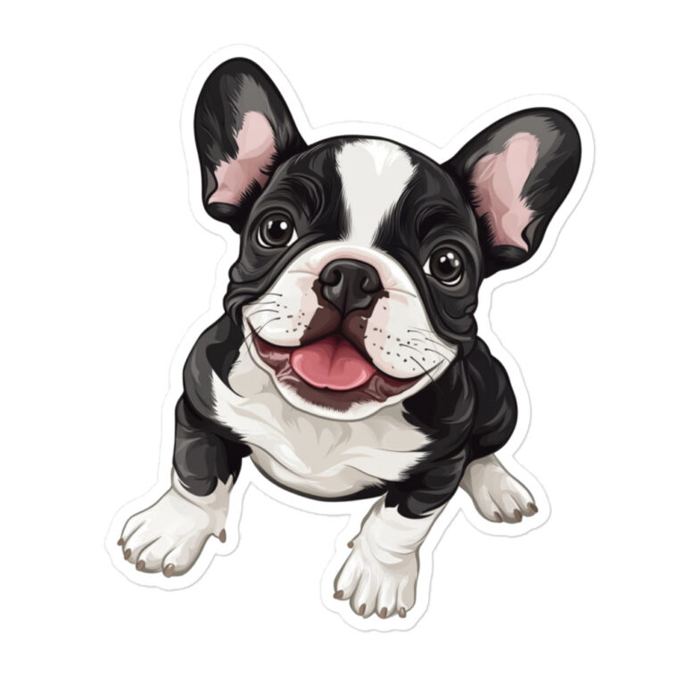 french bulldog sticker - sit 58
