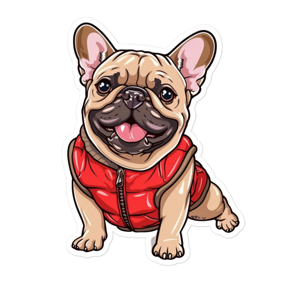 kiss-cut-stickers-white-5.5x5.5-default-691c0a8c413e6.jpg French Bulldog Sticker - Sit 53 - Image 1