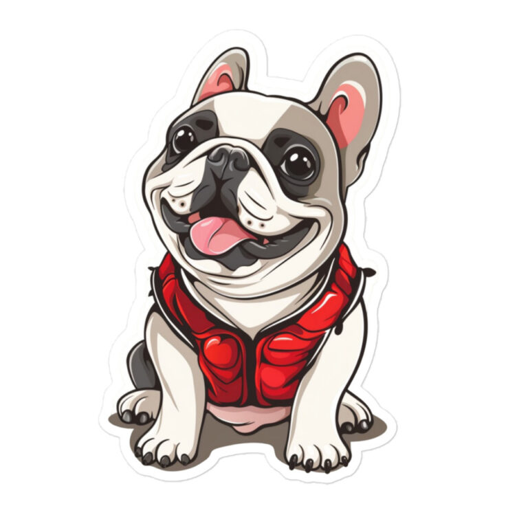 french bulldog sticker - sit 80