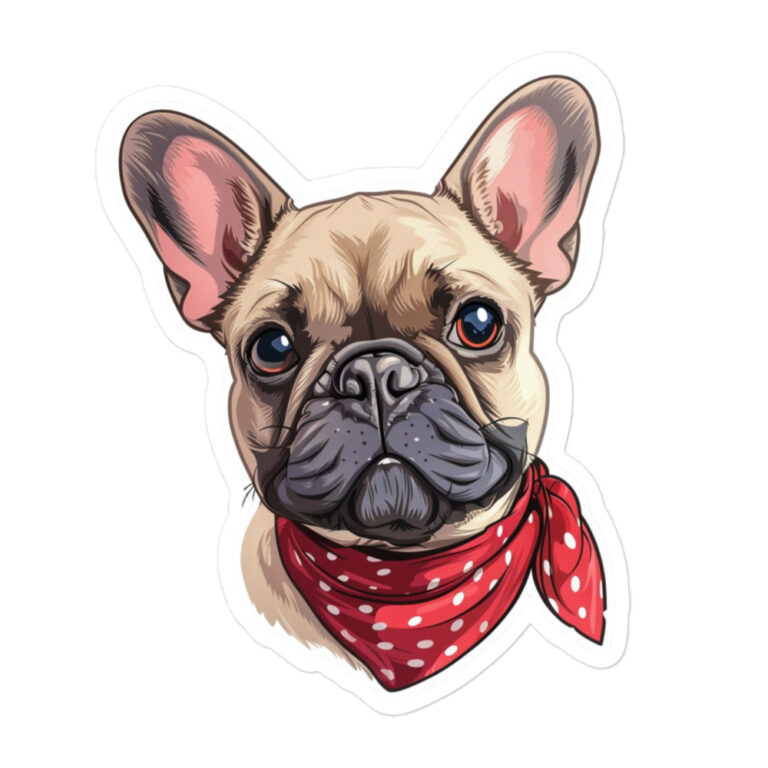 french bulldog sticker - face 122