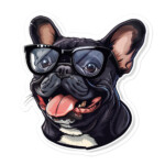 french bulldog sticker - face 109