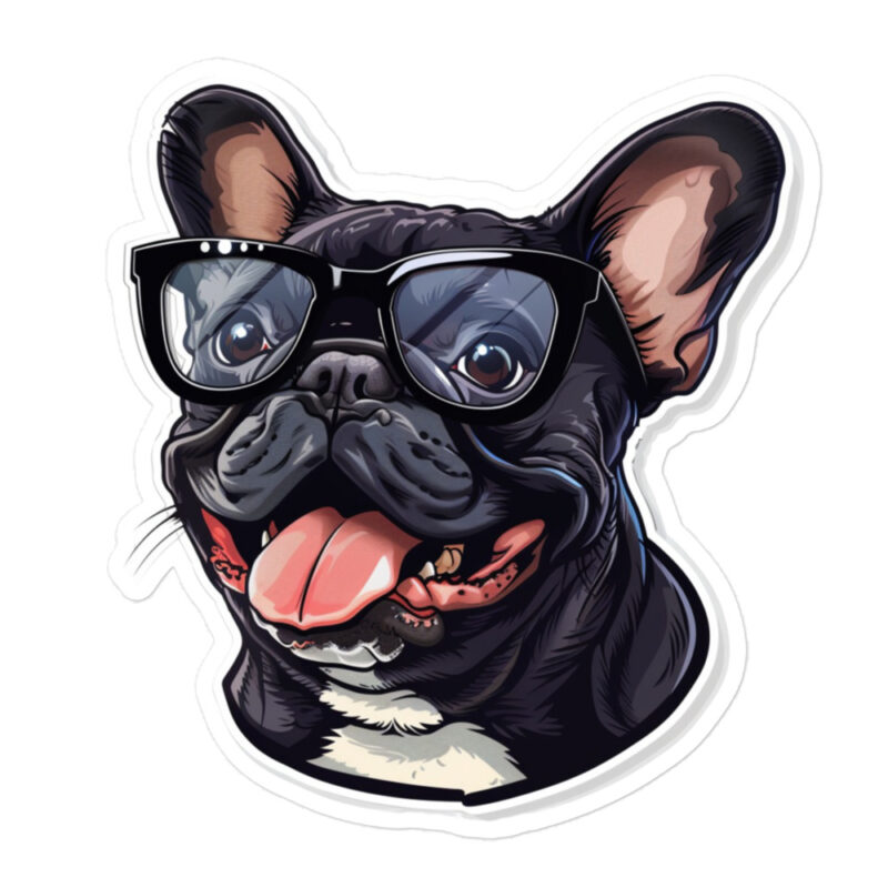 french bulldog sticker - face 109