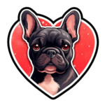 French Bulldog Sticker - Face 128