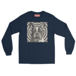 French Bulldog Long Sleeve Shirt - Hypnotic - Navy, 3XL
