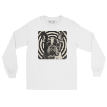French Bulldog Long Sleeve Shirt - Hypnotic - White, XL