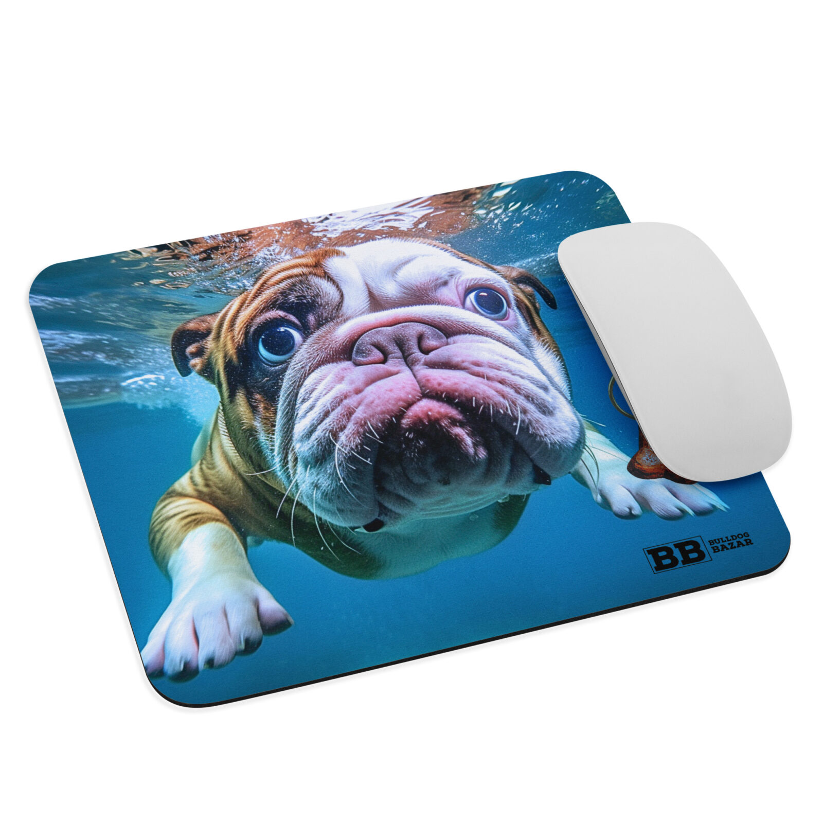 mouse-pad-white-front-691fef611b92f.jpg English Bulldog Mouse Pad - Caninemind - Image 1