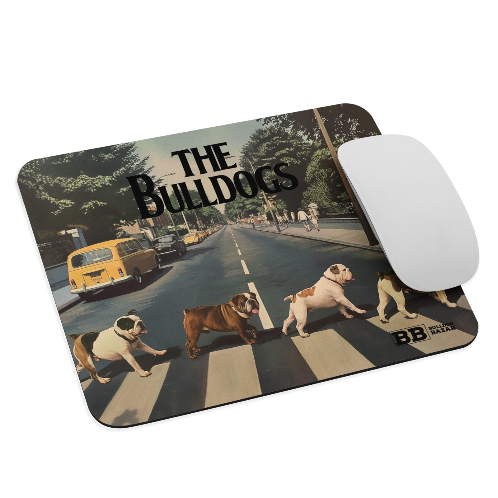 mouse-pad-white-front-691fefa814b67.jpg English Bulldog Mouse Pad - The Bulldogs - Image 1