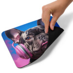 French Bulldog Mouse Pad - Headphones - Image 2