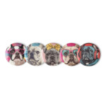 French Bulldog Set of pin buttons - Image 2