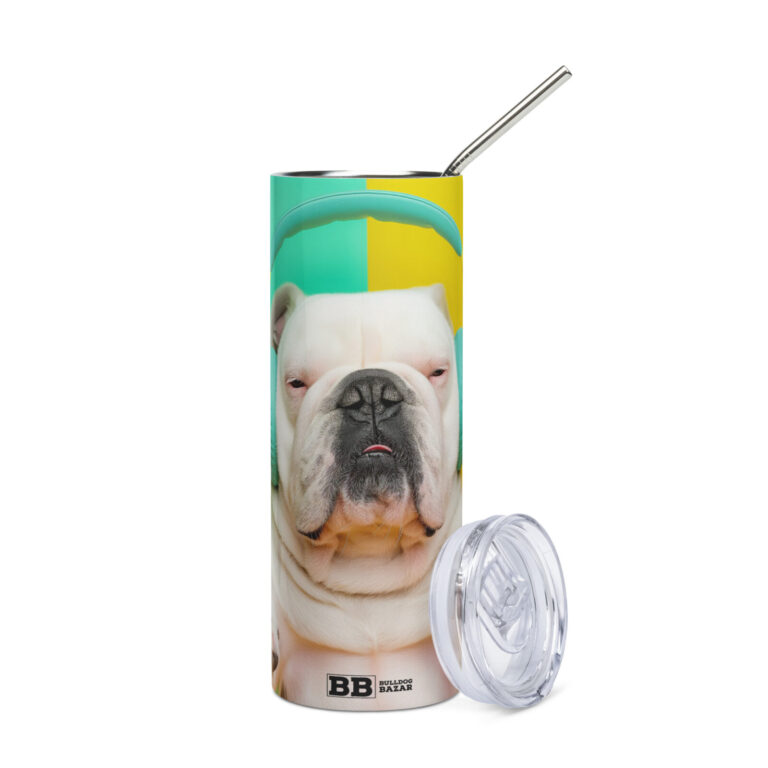 english bulldog stainless steel tumbler - samba