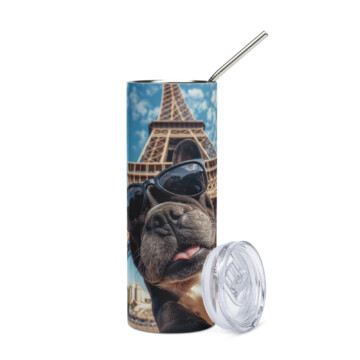 French Bulldog Stainless Steel Tumbler - Selfie