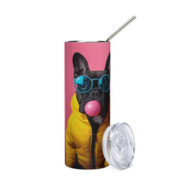French Bulldog Stainless Steel Tumbler - Bubblegum