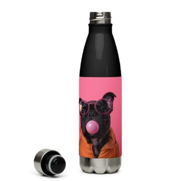 French Bulldog Stainless Steel Water Bottle – Bubblegum