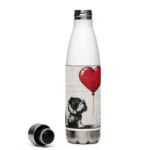 English Bulldog Stainless Steel Water Bottle - Bullksy - White