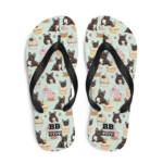 French Bulldog Flip-Flops - Cupcakes