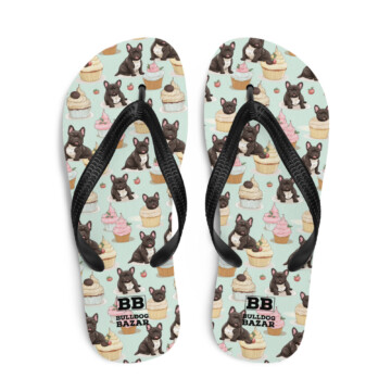 French Bulldog Flip-Flops - Cupcakes