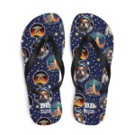 English Bulldog Flip-Flops - Space