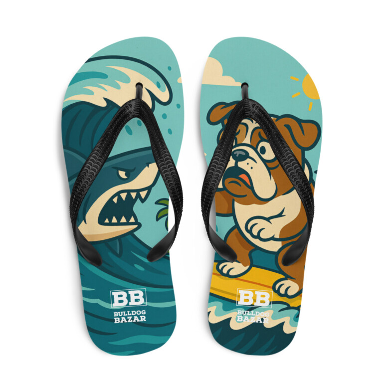 english bulldog flip-flops - sharkprise