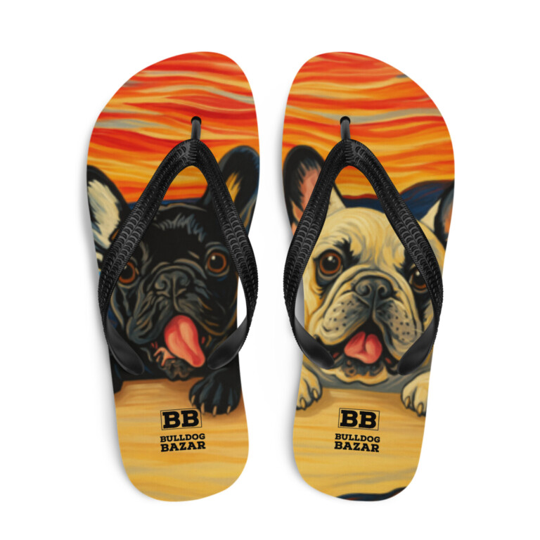 french bulldog flip-flops - the bark