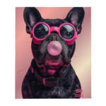 French Bulldog Throw Blanket - Bubblegum 2 - Image 3