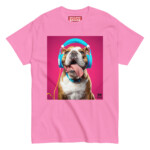 English Bulldog T-shirt - Headphones 3 - Image 8