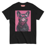 French Bulldog T-shirt - Bubblegum - Black, 2XL