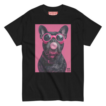 French Bulldog T-shirt - Bubblegum - Black, 2XL