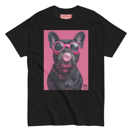 French Bulldog T-shirt - Bubblegum - Black, 2XL