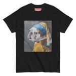 English Bulldog T-shirt - Pearl Earring - Image 2
