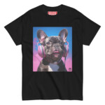 French Bulldog T-shirt - Headphones