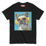 French Bulldog T-shirt - Headphones 4 - Image 2
