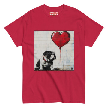 English Bulldog T-shirt - Bullksy - Cardinal, S