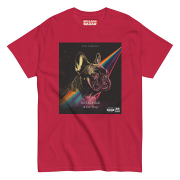 French Bulldog T-shirt - Dark Side of the Dog - Cardinal, S