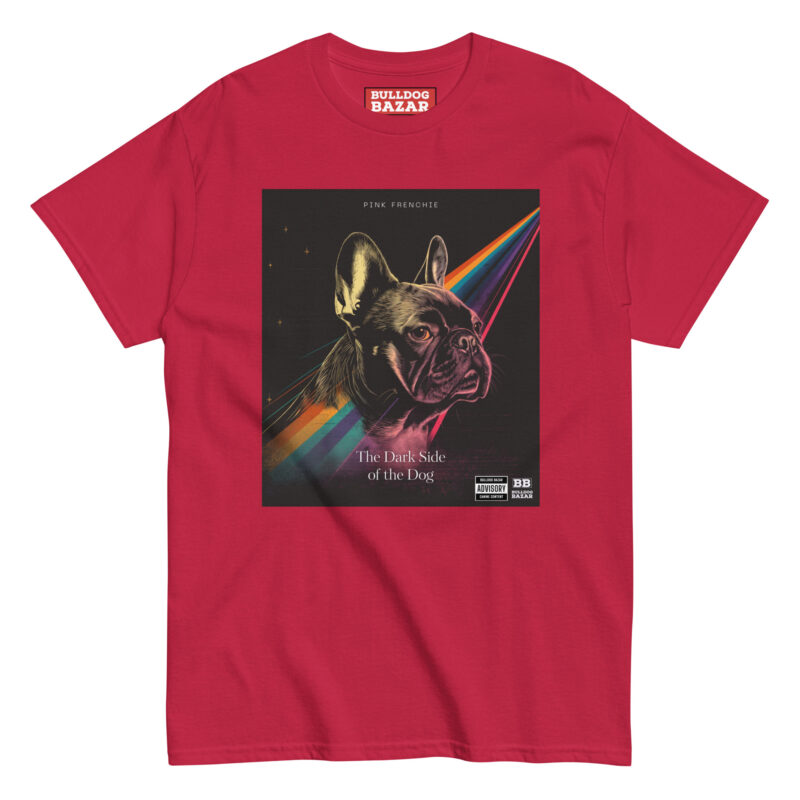 French Bulldog T-shirt - Dark Side of the Dog - Cardinal, S