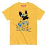 French Bulldog T-shirt - Flowers - Image 3