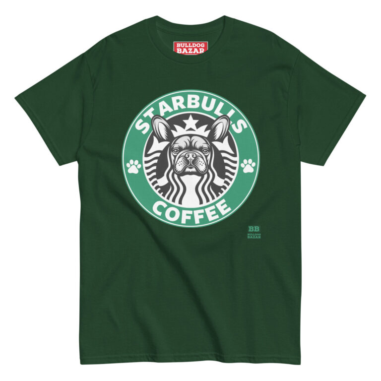 french bulldog t-shirt - starbulls coffee