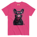 French Bulldog T-shirt - Bubblegum - Heliconia, S