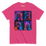 French Bulldog T-shirt - Neon Grid 2 - Image 6