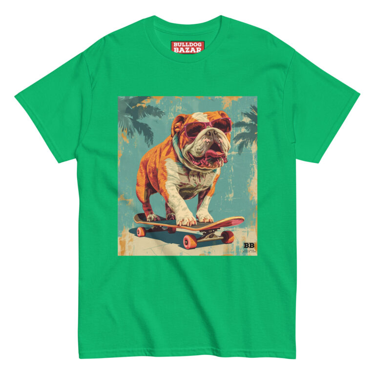 english bulldog t-shirt - skate