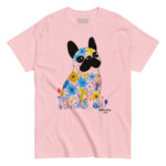 french bulldog t-shirt - flowers