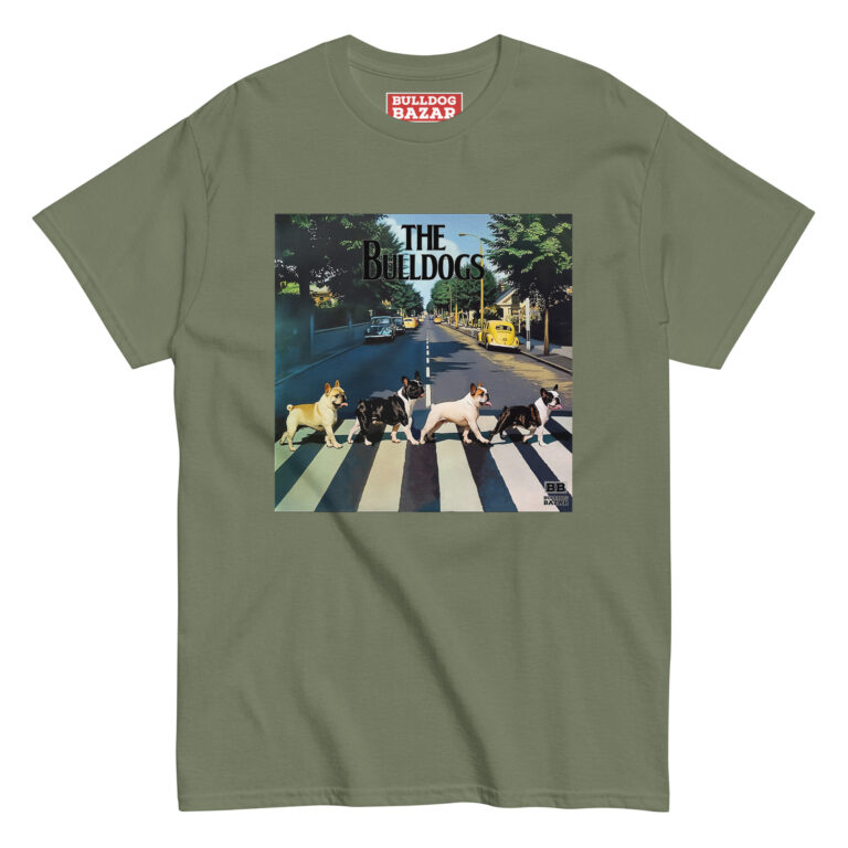 French Bulldog T-shirt - The Bulldogs - Military Green, 2XL