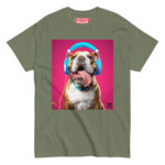 English Bulldog T-shirt - Headphones 3 - Image 6