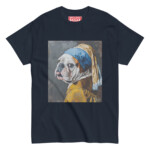 English Bulldog T-shirt - Pearl Earring - Image 3