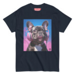 French Bulldog T-shirt - Headphones - Image 3