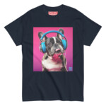 French Bulldog T-shirt - Headphones 3 - Image 3