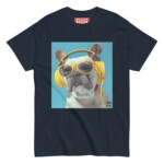 French Bulldog T-shirt - Headphones 4 - Image 3