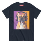 French Bulldog T-shirt - Headphones 6 - Image 3