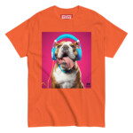 English Bulldog T-shirt - Headphones 3 - Image 7